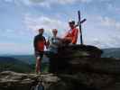 Frank, Sabine und ich am Hohen Stein, 723 m