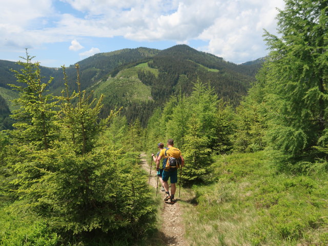 Romana und Stefan zwischen M&ouml;dlinger H&uuml;tte und Kalblinggatterl (4. Juni)