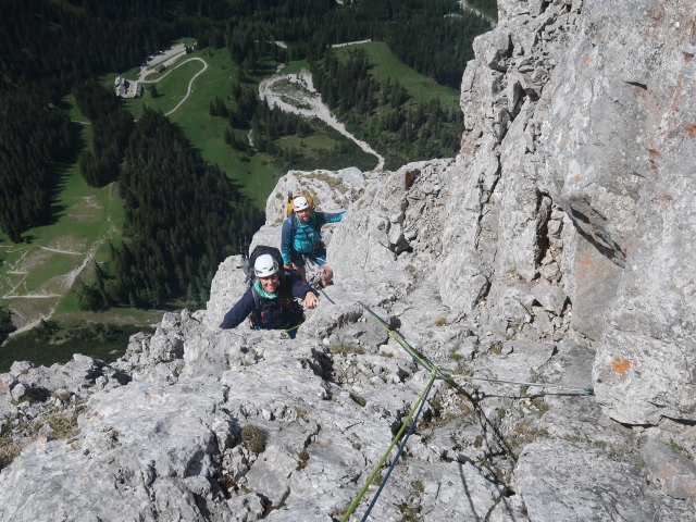 Kalbling-Nordwestgrat: Romana und Stefan in der 8. Seill&auml;nge (5. Juni)