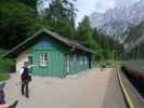 IC 1112 im Bahnhof Johnsbach im Nationalpark, 588 m (3. Juni)