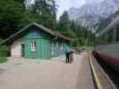 IC 1112 im Bahnhof Johnsbach im Nationalpark, 588 m (3. Juni)