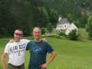 Ich und Frank bei der Pfarrkirche Johnsbach, 769 m (3. Juni)