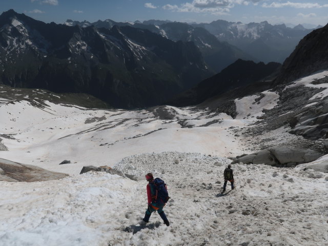 Irene und Reinhard zwischen Kuchelmooskees und Plauener H&uuml;tte (18. Juni)