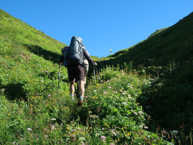 Christoph und Larissa zwischen Oberer Spielbodenalm und Spielbodentörl