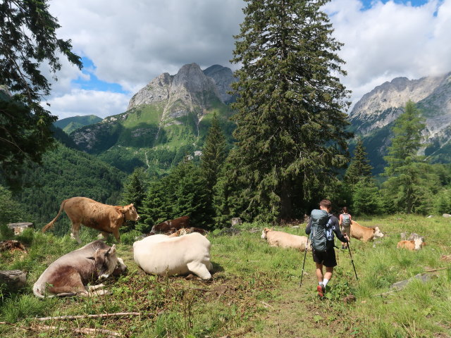 Christoph und Larissa zwischen Unterer Spielbodenalm und Grünsee