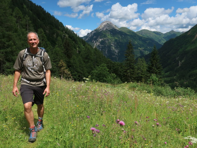 Frank zwischen Gasthof Valentinalm und Oberer Valentinalm (25. Juni)