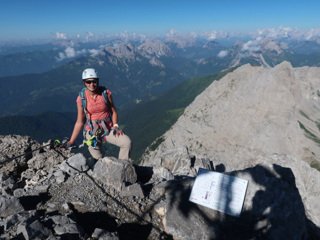 Klettersteig 'Weg der 26er': Larissa im Ausstieg (26. Juni)