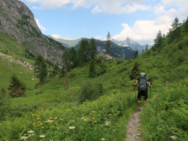 Christoph zwischen Rifugio Marinelli und Rio Collinetta (26. Juni)