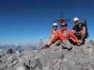 Larissa, ich und Christoph auf der Hohen Warte, 2.780 m (26. Juni)