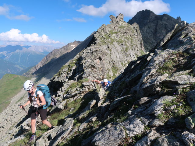 Sarah und Georg in der Astromscharte, 2.595 m (2. Juli)