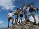 Ich, Georg, Sarah und Christian am Neunerkogel, 2.827 m (3. Juli)