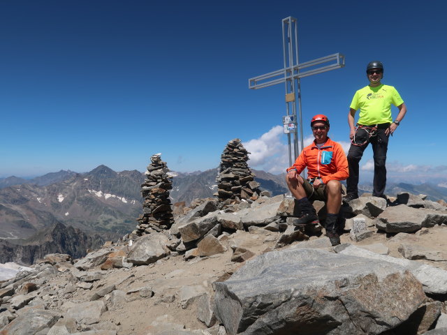 Ich und Ronald am Wilden Pfaff, 3.456 m (17. Juli)