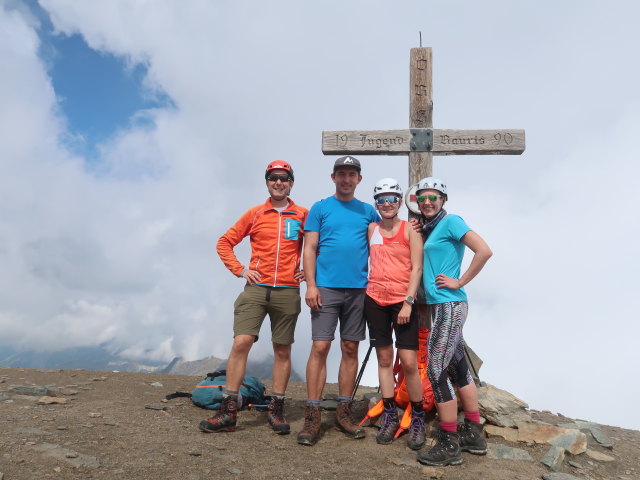 Ich, Georg, Sarah und Ursa am Hocharn, 3.254 m