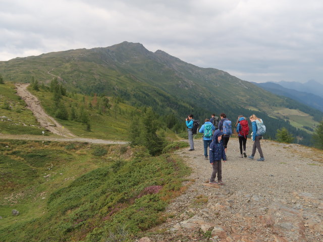 Sonja, Tim, Stefan, Emma, Karin, Anja Liv und Katja Lin zwischen Hochstein und Gamperlehütte