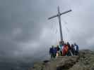 Stefan, Tim, Florian, Emma, Katrin, ich, Felix, Sonja, Kerstin, Anja Liv und Katja Lin am Bösen Weibele, 2.521 m