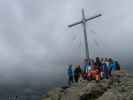 Tim, Florian, Anja Liv, Emma, Katrin, Sonja, ich, Kerstin, Stefan, Felix, Katja Lin und Karin am Bösen Weibele, 2.521 m