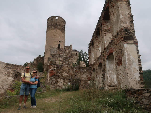 Ich und Sabine in der Burgruine Kollmitz