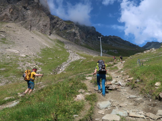 Stefan und Romana zwischen Lucknerhütte und Stüdlhütte (12. Aug.)