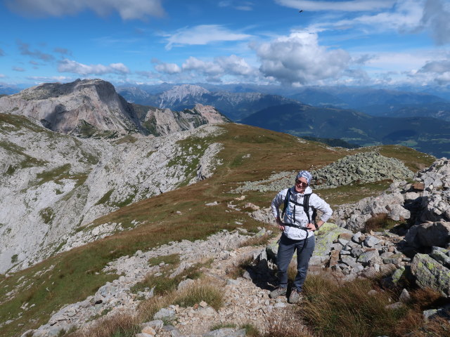 Birgit zwischen Via Ferrata Enrico Contin und Monte Cavallo di Pontebba