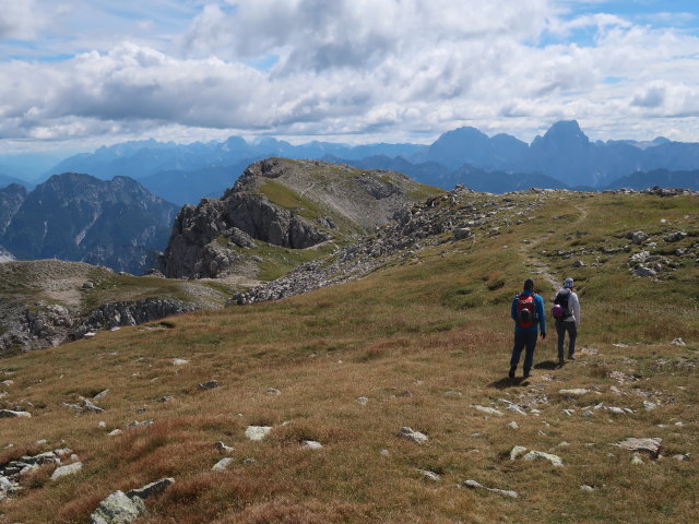 Thomas und Birgit zwischen Monte Cavallo di Pontebba und Creta di Pricot
