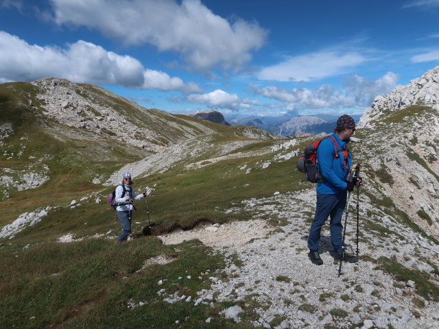 Birgit und Thomas zwischen Monte Cavallo di Pontebba und Creta di Pricot