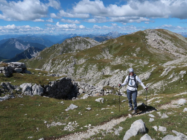 Birgit zwischen Monte Cavallo di Pontebba und Creta di Pricot