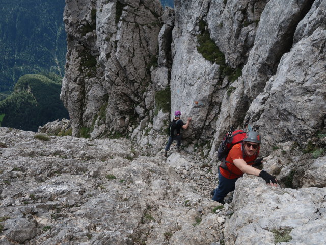 Birgit und Thomas zwischen Creta di Pricot und Sella della Pridola