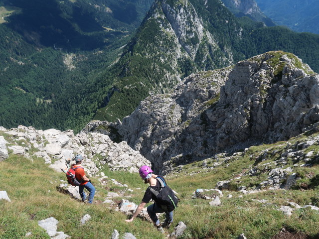 Thomas und Birgit zwischen Creta di Pricot und Sella della Pridola