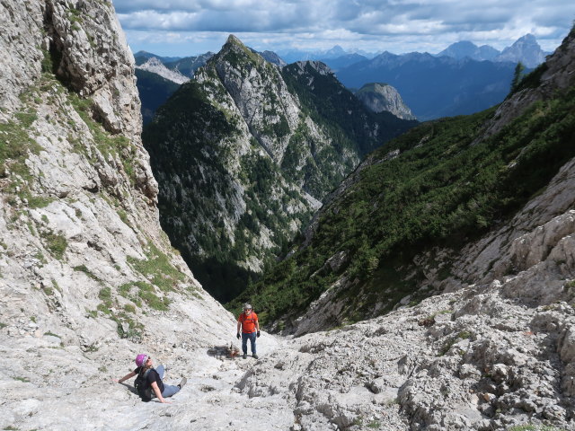 Birgit und Thomas zwischen Creta di Pricot und Sella della Pridola