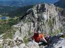 Via Ferrata Enrico Contin: Thomas und Birgit zwischen Forcella Contin und Ausstieg