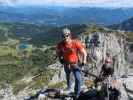 Via Ferrata Enrico Contin: Thomas und Birgit zwischen Forcella Contin und Ausstieg