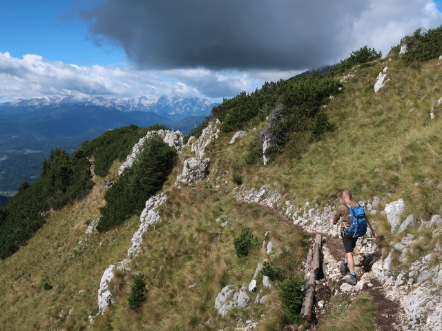 Frank zwischen Veliki vrh und Planinski dom na Zelenici