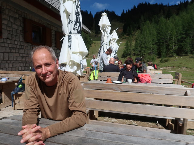 Frank bei der Planinski dom na Zelenici, 1.536 m