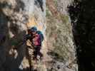 Wildenauer-Klettersteig: Sabine in der Einstiegswand