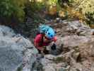 Wildenauer-Klettersteig: Sabine nach der Schlüsselstelle