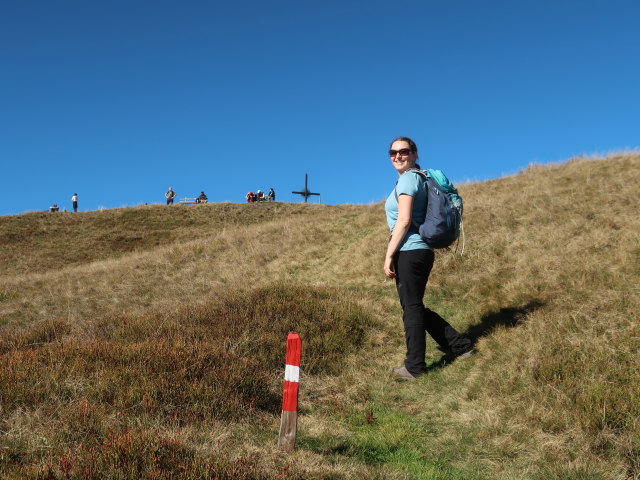 Sabine zwischen Ginausattel und Hochgründeck