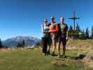 Sabine, ich und Frank am Hochgründeck, 1.827 m