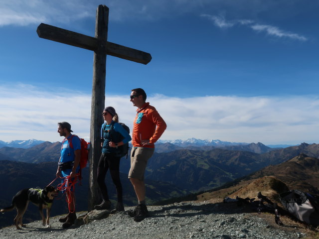 Georg, Sarah und ich am Gründeck, 2.168 m