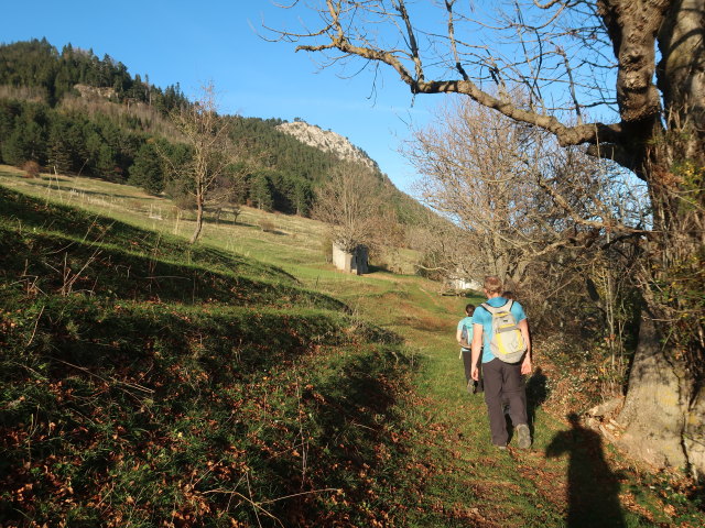 Sabine, Thomas und Kathrin zwischen Grünbacher Sattel und Am Neuschacht