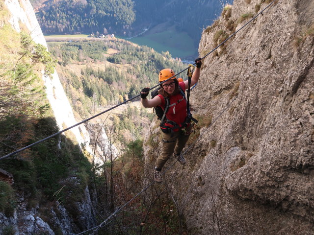 Tristans Kirchboden-Klettersteig: Hannelore am Tunnelbr&uuml;ck'l