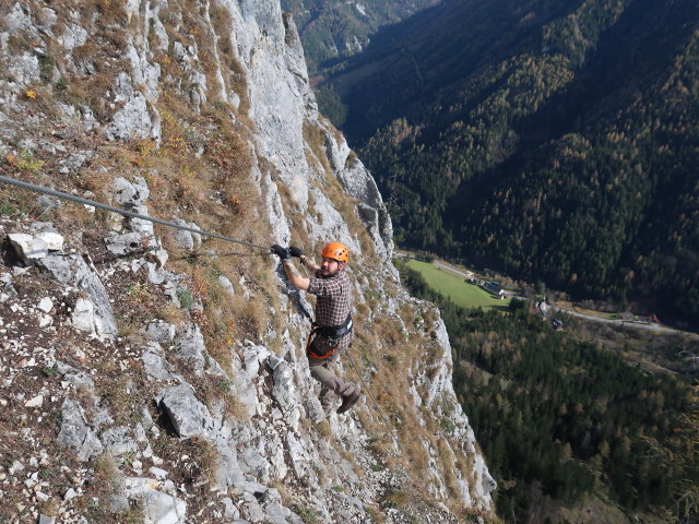 Olivers Mariazeller Klettersteig: Manuel im Gartl