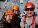 Tristans Kirchboden-Klettersteig: Manuel, Hannelore und ich am s'Jausenplatzerl