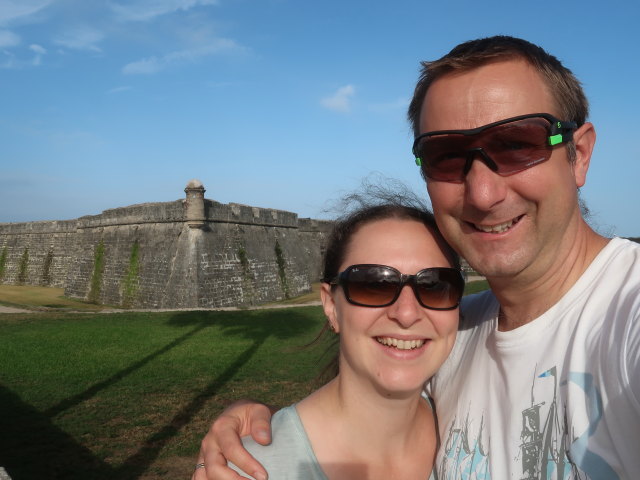 Sabine und ich im Fort Matanzas National Monument in St. Augustine (6. Nov.)