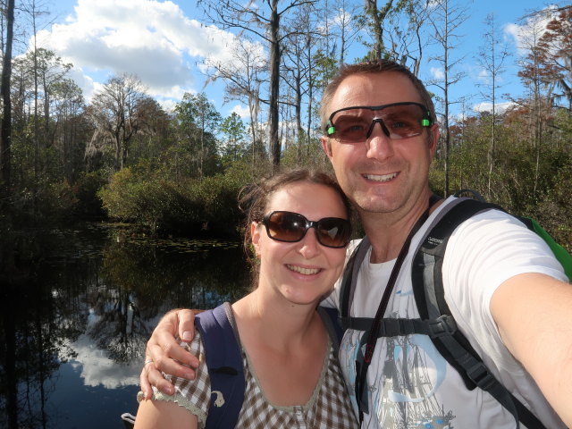 Sabine und ich im Okefenokee Swamp Park (7. Nov.)