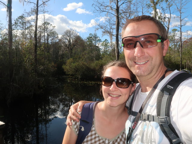 Sabine und ich im Okefenokee Swamp Park (7. Nov.)