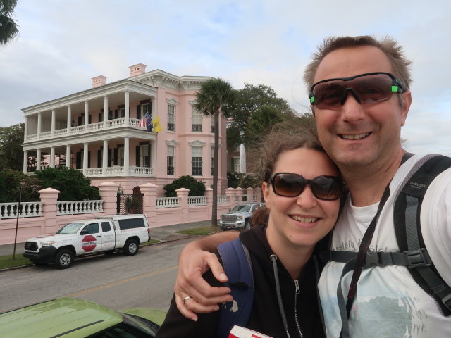 Sabine und ich in der Battery Street in Charleston (9. Nov.)