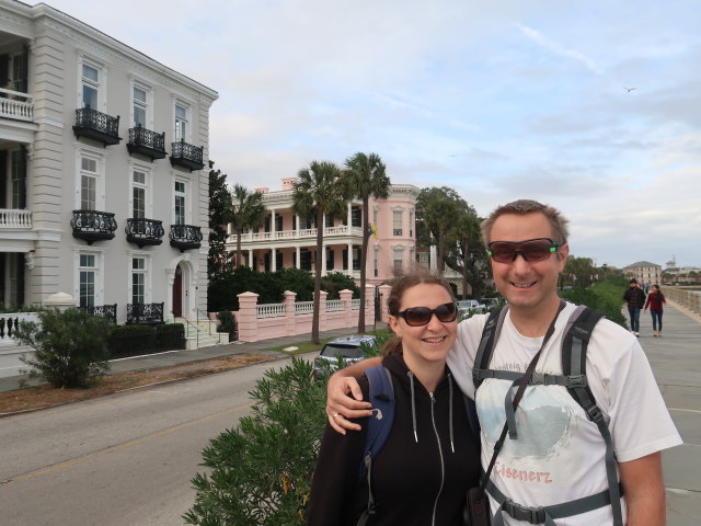 Sabine und ich in der Battery Street in Charleston (9. Nov.)