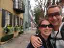 Sabine und ich in der Rainbow Row in Charleston (9. Nov.)