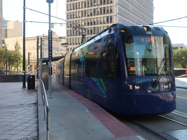 Atlanta Streetcar in der Woodruff Park Station (13. Nov.)