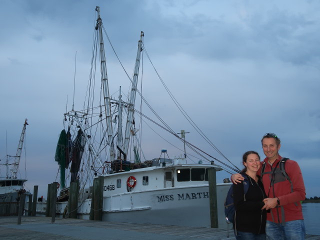 Sabine und ich beim Apalachicola River in Apalachicola (22. Nov.)